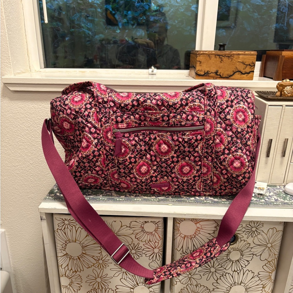 Vera Bradley Floral Pink Duffel Bag